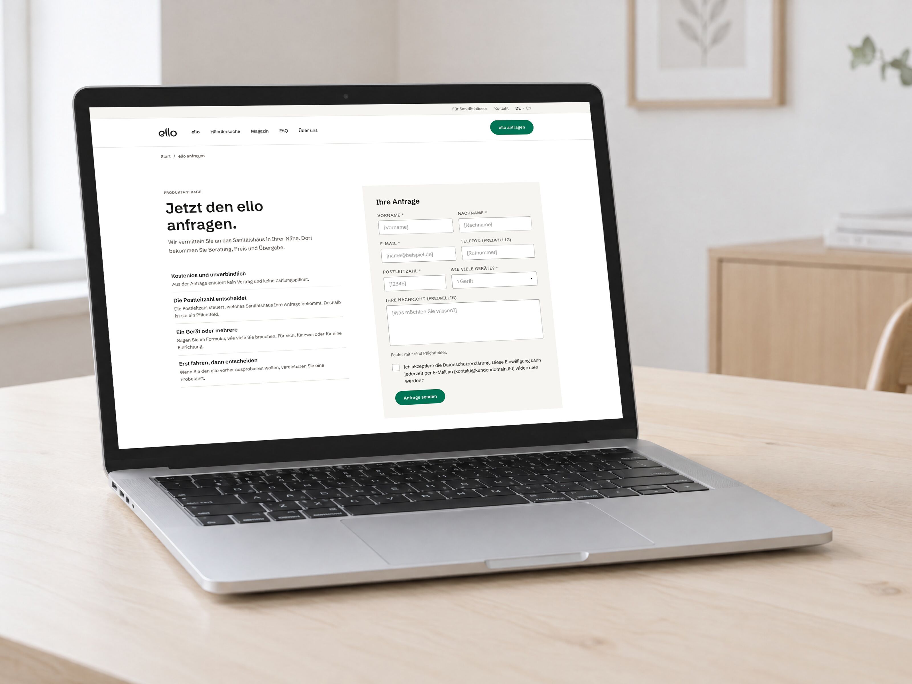 Case Study VOSS healthcare Corporate-Website NEULAND. GmbH      